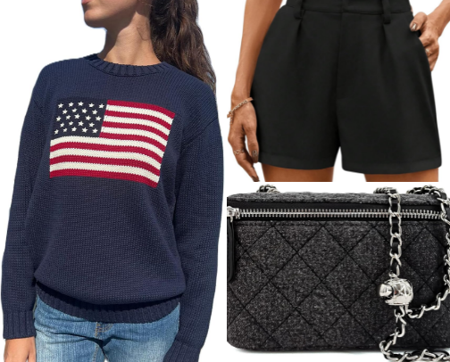 Red, White, & Blue Outfit ideas (but make it milspouse, not patriot proud) cover photo collage