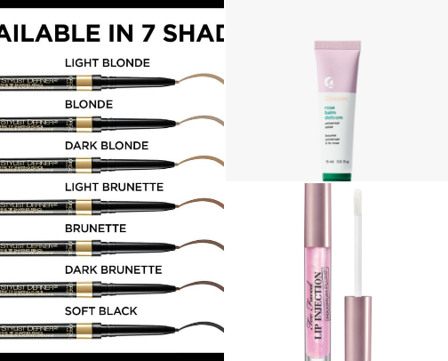 Suggested cosmetics cover photo collage