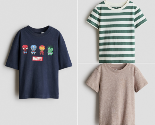 H&M 100% cotton Boys Tees cover photo collage