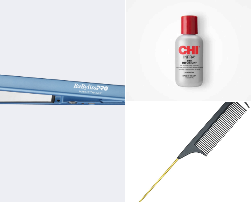 At Home Silk Press cover photo collage