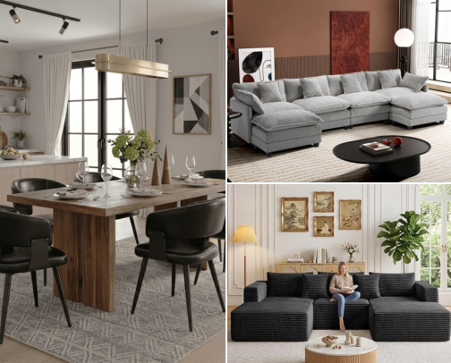 Upgrade Your Living space🛋️ cover photo collage