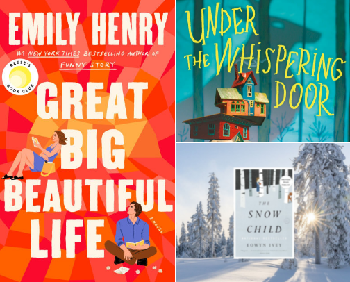 What is my book club reading? cover photo collage