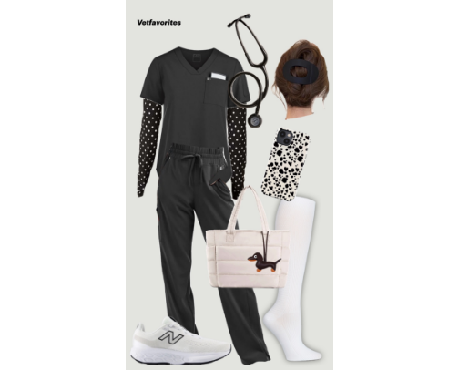 Shop my look - clinic outfit inspiration 🐾 cover photo collage