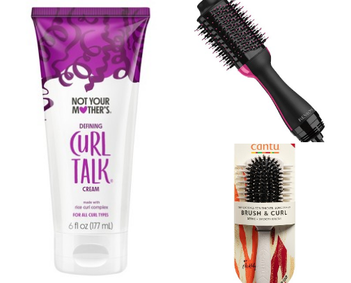 Curly-Q Must-Haves- Any curly type essentials cover photo collage