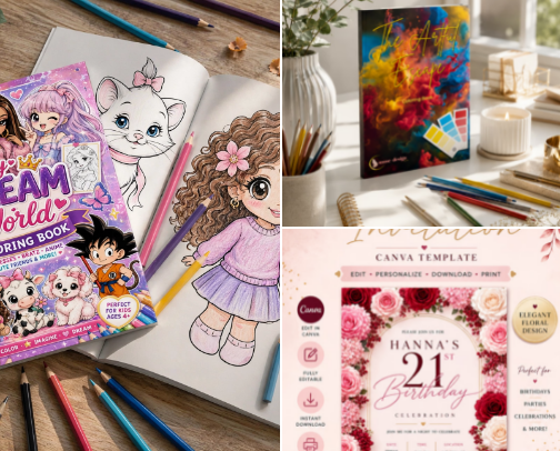 My Creative Corner✨ ~ Digital Products 💻 cover photo collage