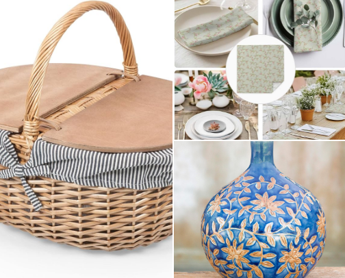 Cottagecore Country Picnic cover photo collage