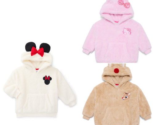 Hooded character sweatshirts for kids cover photo collage