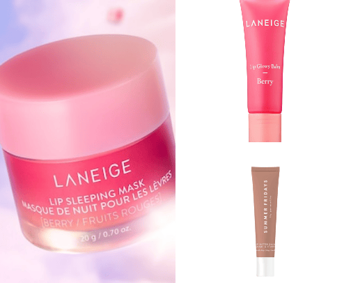 Lip care products cover photo collage