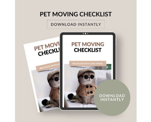 Pet Moving Checklist cover photo collage