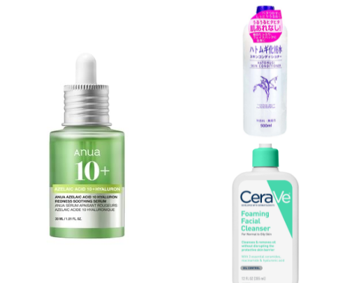 my current skin care routine as an oily and acne prone girlie ! 🍥 cover photo collage
