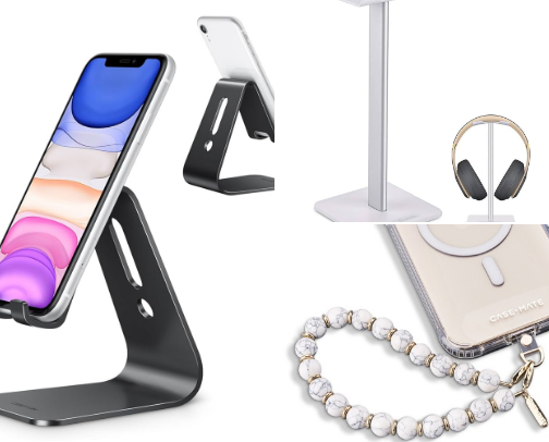 Electronic accessories cover photo collage