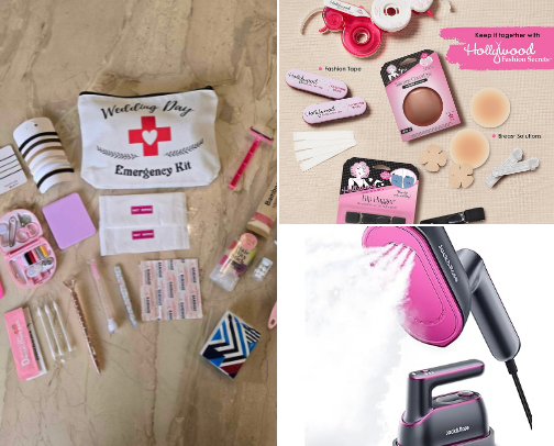 Wedding Week Reset: Emergency Kit & Last-Minute Finds cover photo collage