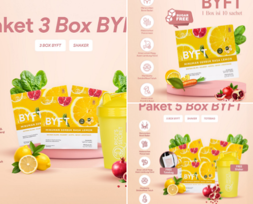 fiber drinks BYFT & Detox Drink cover photo collage