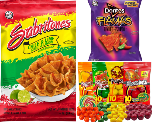 spicy snacks cover photo collage