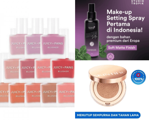 Simple makeup💄 cover photo collage