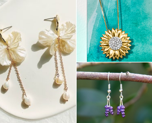 Petals & Pearls: A Blooming Jewellery Story cover photo collage