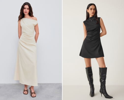 Dresses and skirts cover photo collage