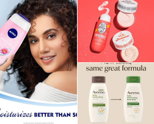 That Shower Glow Routine, Smell Expensive, Feel Fresh All Day cover photo collage