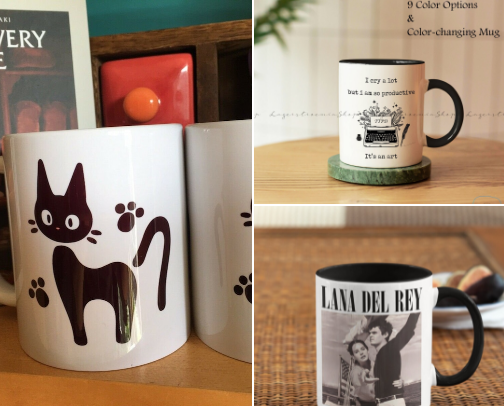 cute coffee/tea mugs cover photo collage
