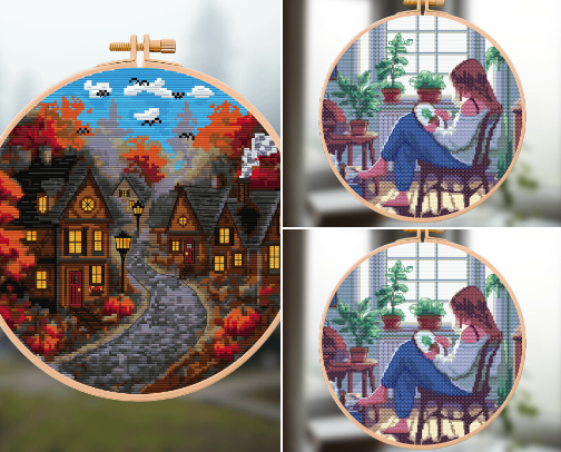 100- 149 Stitches Cross Stitch Patterns cover photo collage