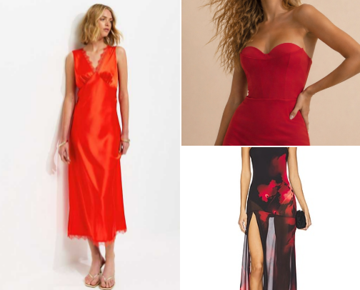 Red Dresses for Every Occasion cover photo collage