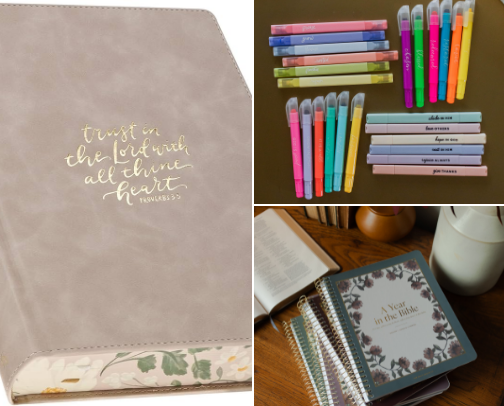 Growing Faith through Bible and other stationaries ✨ cover photo collage