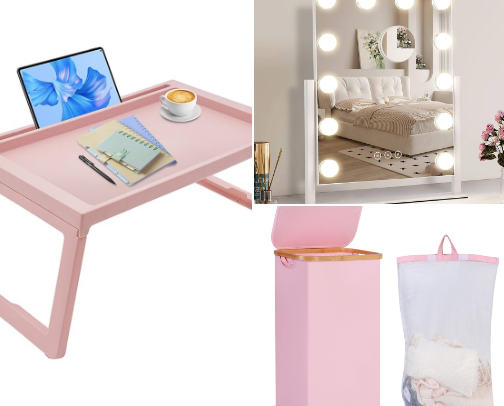Craft the PERFECT softgirl College Living Space 🌸✨🪞🧳 cover photo collage