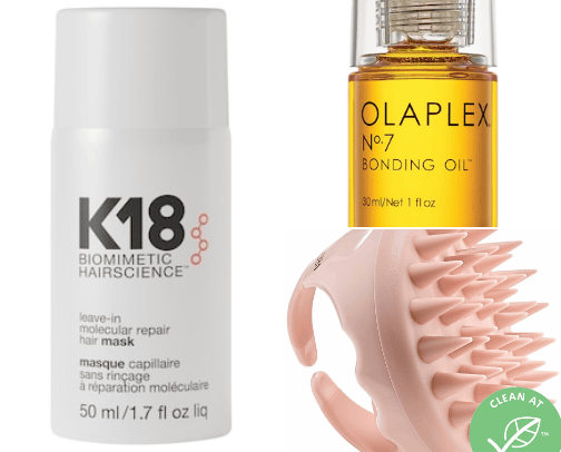 Hair care for long, healthy and shiny hair cover photo collage