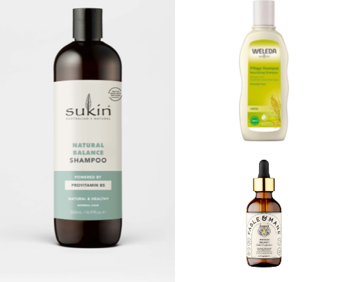 Healthy Hair with Natural Ingredients cover photo collage