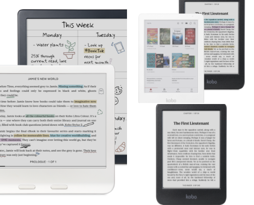 Kobo Ereader and Accessories cover photo collage