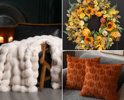 Autumn Glow: Warm and Inviting Fall Décor cover photo collage