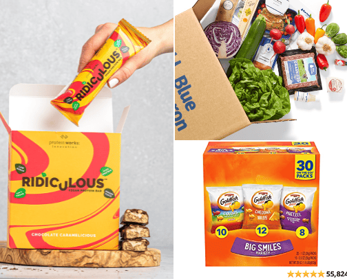 •SNACKS (vegan too) - chips, candy, chocolates, proteins• 🍫🍭 cover photo collage