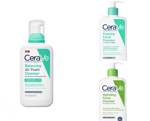 cerave facial cleanser cover photo collage