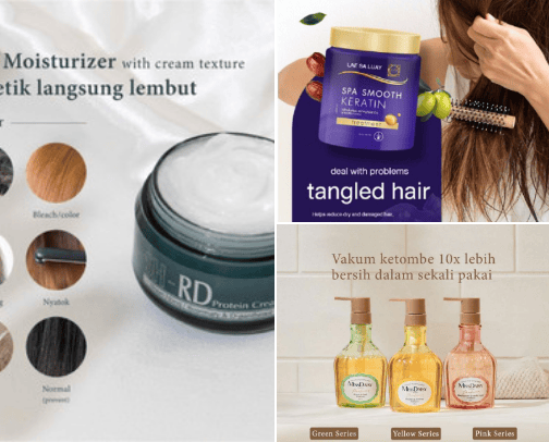 Hair care routine cover photo collage