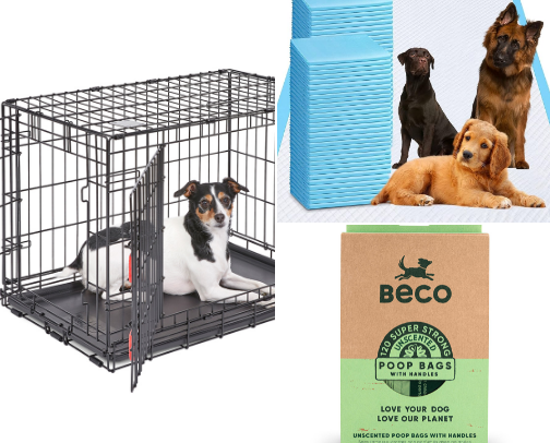 Puppy essentials 🐶❤️ cover photo collage