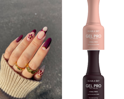 💜🍇 plum mix n match nails cover photo collage