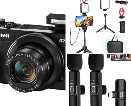 Youtube Equipment cover photo collage