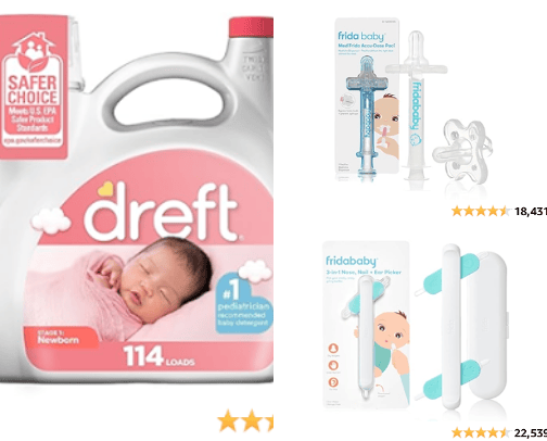 Baby items cover photo collage