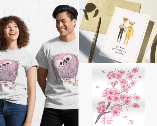 Redbubble Products cover photo collage