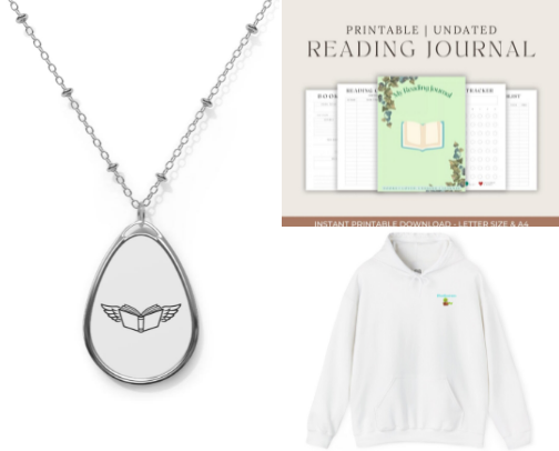 Book Inspired Reading Merch cover photo collage