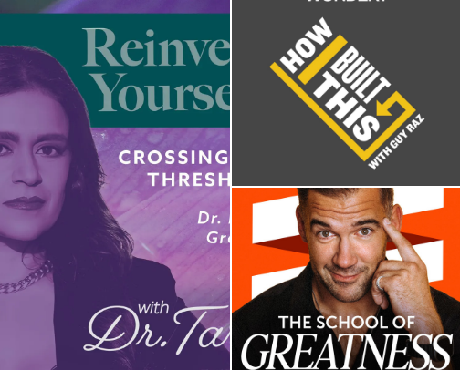 Powerful podcasts for those who build and dream. cover photo collage