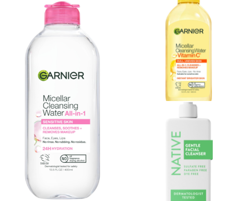 My fav facial skincare products cover photo collage