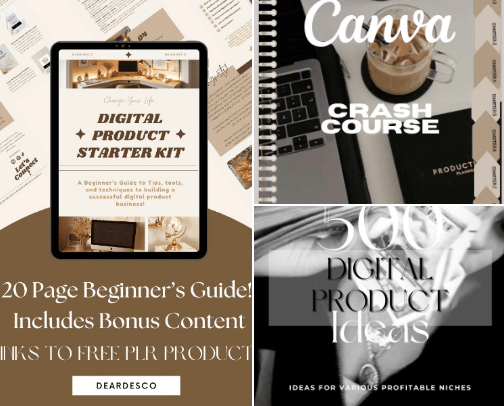 Starting a Digital Product Business cover photo collage
