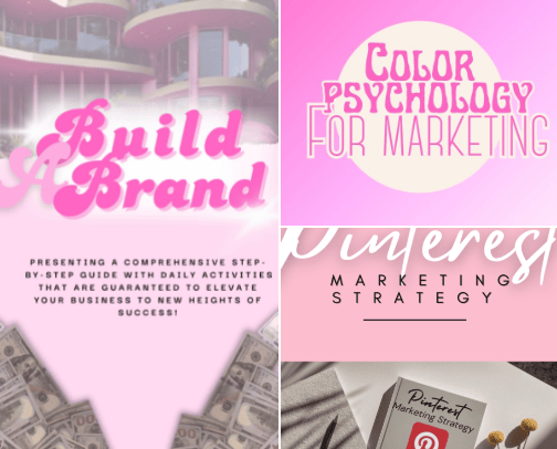 Small Business Owner Books and Guides with tips for Marketing and Business Mindset Growth cover photo collage