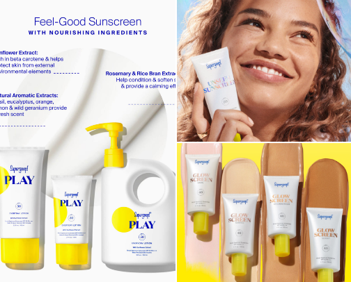 Supergoop products✨ cover photo collage