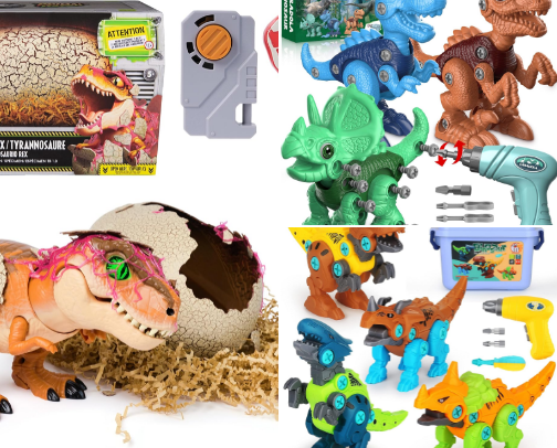 My recs for what to get a dinosaur crazy child 🦖🦕 cover photo collage