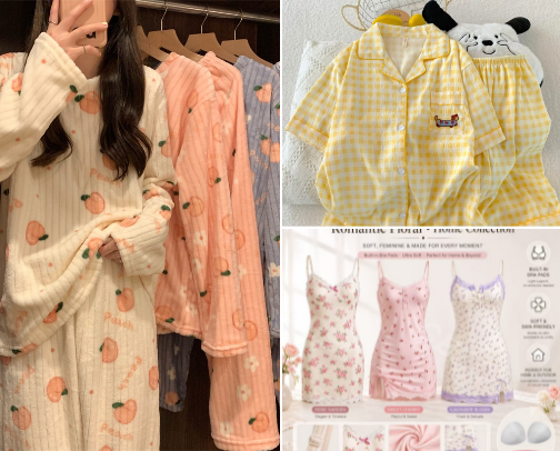 Sleep Cute, Wake Pretty - Cute, Comfy, Sexy, & Affordable Sleepwear cover photo collage