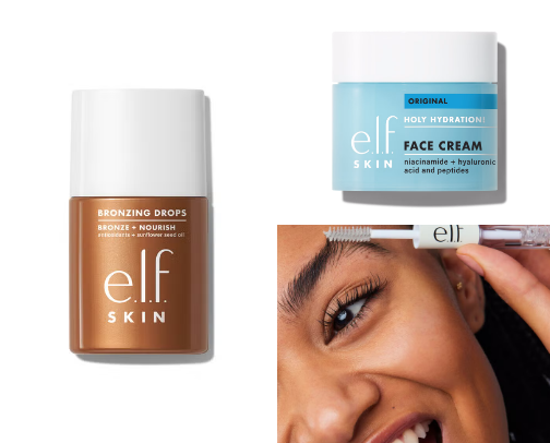 Low contrast beauty routine cover photo collage