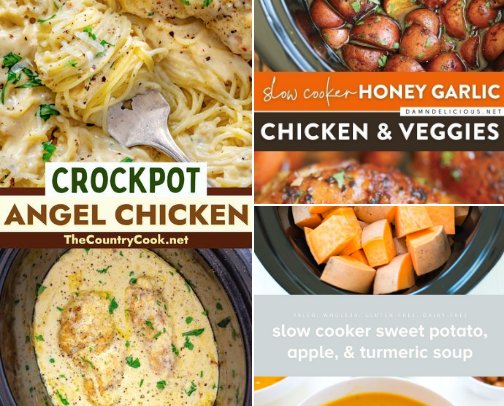 Crockpot meals! Nothing better than having dinner ready and waiting cover photo collage