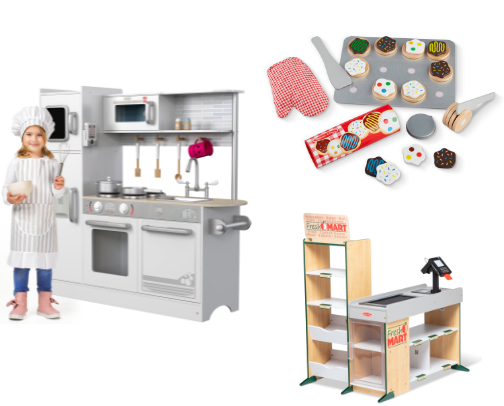 Pretend play for toddlers cover photo collage